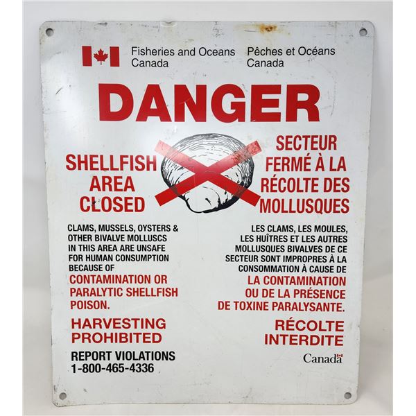 Fisheries and Ocean Tin Sign