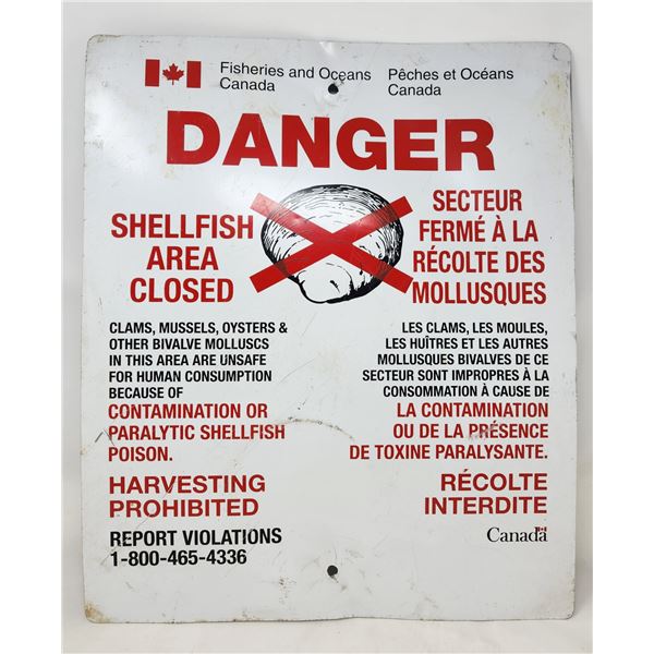 Fisheries and Ocean Tin Sign