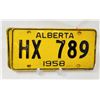 Image 1 : Set of 1958 Alberta License Plates