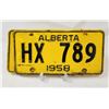 Image 2 : Set of 1958 Alberta License Plates