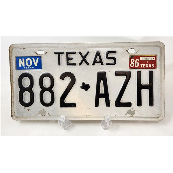 Texas License Plate