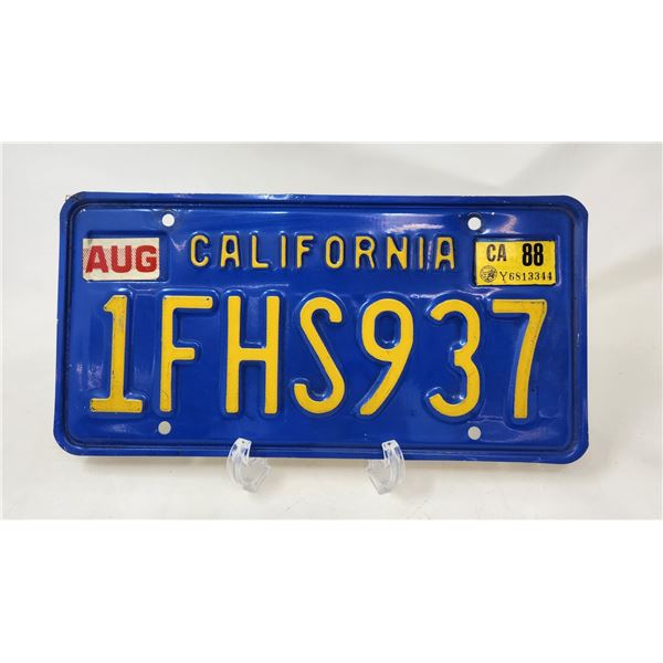 California License Plate