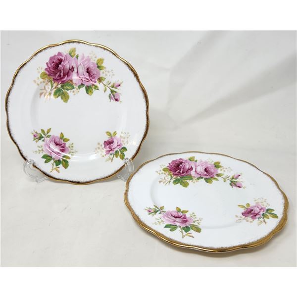 Royal Albert American Beauty 2 Lunch Plates