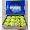 Image 1 : Box of 12 New Worth Official 11" Slow-pitch Softballs