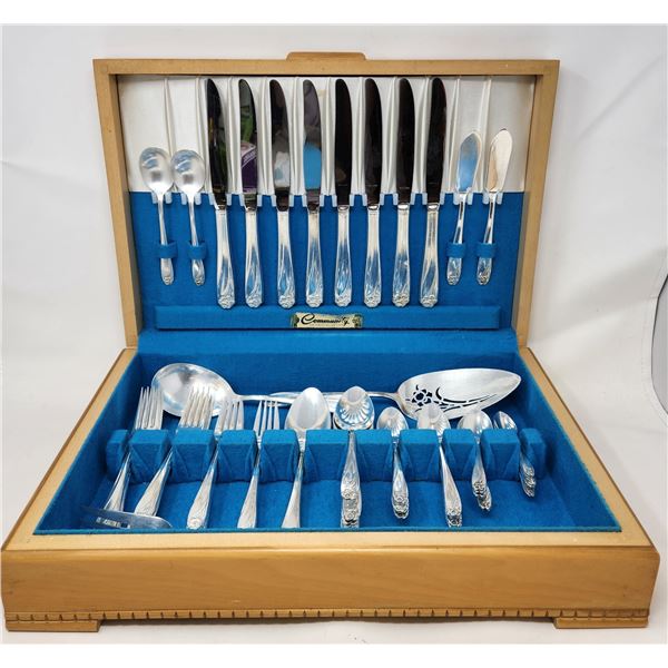 Antique 1847 Fogers Bros  Daffodil International Silver Set