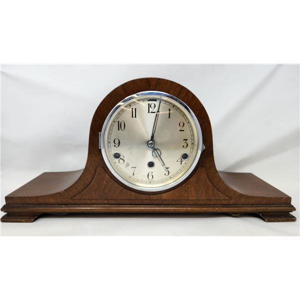 Antique Working Mantel Clock with Key Made in Germany