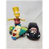 Image 1 : Vintage Bart Simpson with Krusty the Clown Remote Control and PT Cruiser Hot Rod