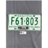 Image 1 : Early 1980's Beautiful British Columbia License Plate
