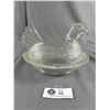 Image 1 : Vintage Indiana Clear Glass Hen on Nest