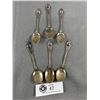 Image 1 : Set of 6 Silver Spoons with Porcelain Windmill-Stamped Argente Made in Holland