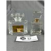 Image 1 : Lot of 2 Vintage Crystal Perfume Bottles Made in France Yves Saint Laurent & Joy De Jean Patau