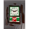 Image 1 : Vintage Electric 7- Up Advertisement Clock. As Is.