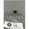 Image 2 : Cuff Metal Bracelet w/ Polished Stone