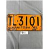 Image 1 : 1945 Manitoba License Plate