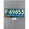 Image 1 : 1951 Alberta License Plate.