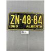 Image 1 : 1969 Alberta License Plate