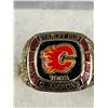 Image 2 : Stanley Cup 1989 Champions Calgary Flames Ring. Size 11