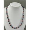 Image 2 : Unusual Black Alaska Diamond Stone Beads & Raised Engraved Beads Necklace