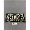 Image 1 : 1952 Alberta License Plate