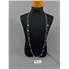 Image 1 : Double Strand & Extra Length Silver Necklace with Large Lobster Clasp