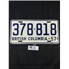 Image 1 : 1957 British Columbia License Plate