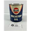 Image 1 : Vintage 1 Pint Gulf Valvetop Oil Tin. Empty