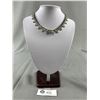 Image 1 : Vintage Lovely Rhinestone Choker Necklace 16" L