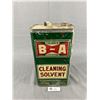 Image 1 : Vintage B-A 1 Gallon Cleaning Solvent Tin. Empty