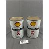 Image 1 : Lot of 2 Aeroshell Oil Tins Full