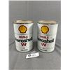 Image 2 : Lot of 2 Aeroshell Oil Tins Full