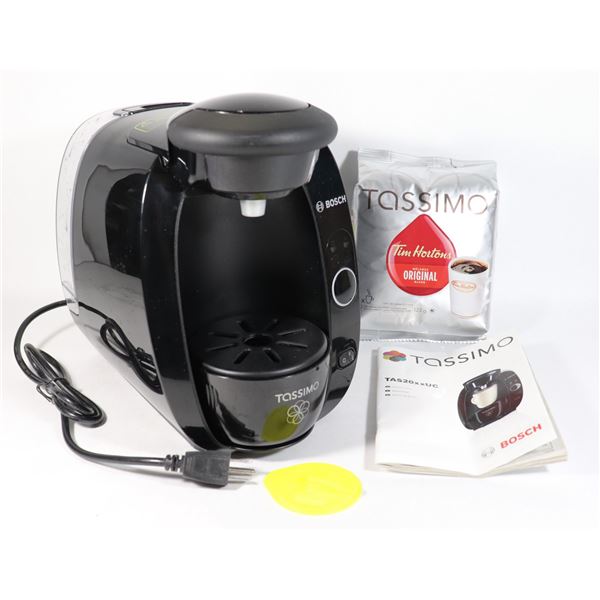 TASSIMO COFFEE MAKER WITH PACK OF PODS