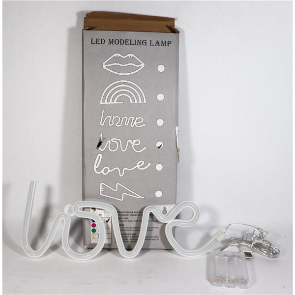 OPEN BOX:  LOVE  LED LAMP