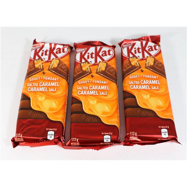 3-112G SALTED CARAMEL KITKAT BARS EXPIRE