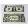 Image 1 : TWO AMERICA 1 DOLLAR BILLS. SERIES 2006 AND SERIES