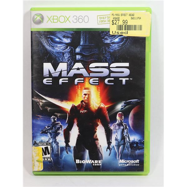 XBOX 360 MASS EFFECT GAME