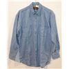 Image 1 : NEW JASON ALEXANDER LIGHT BLUE DENIM SHIRT, SMALL