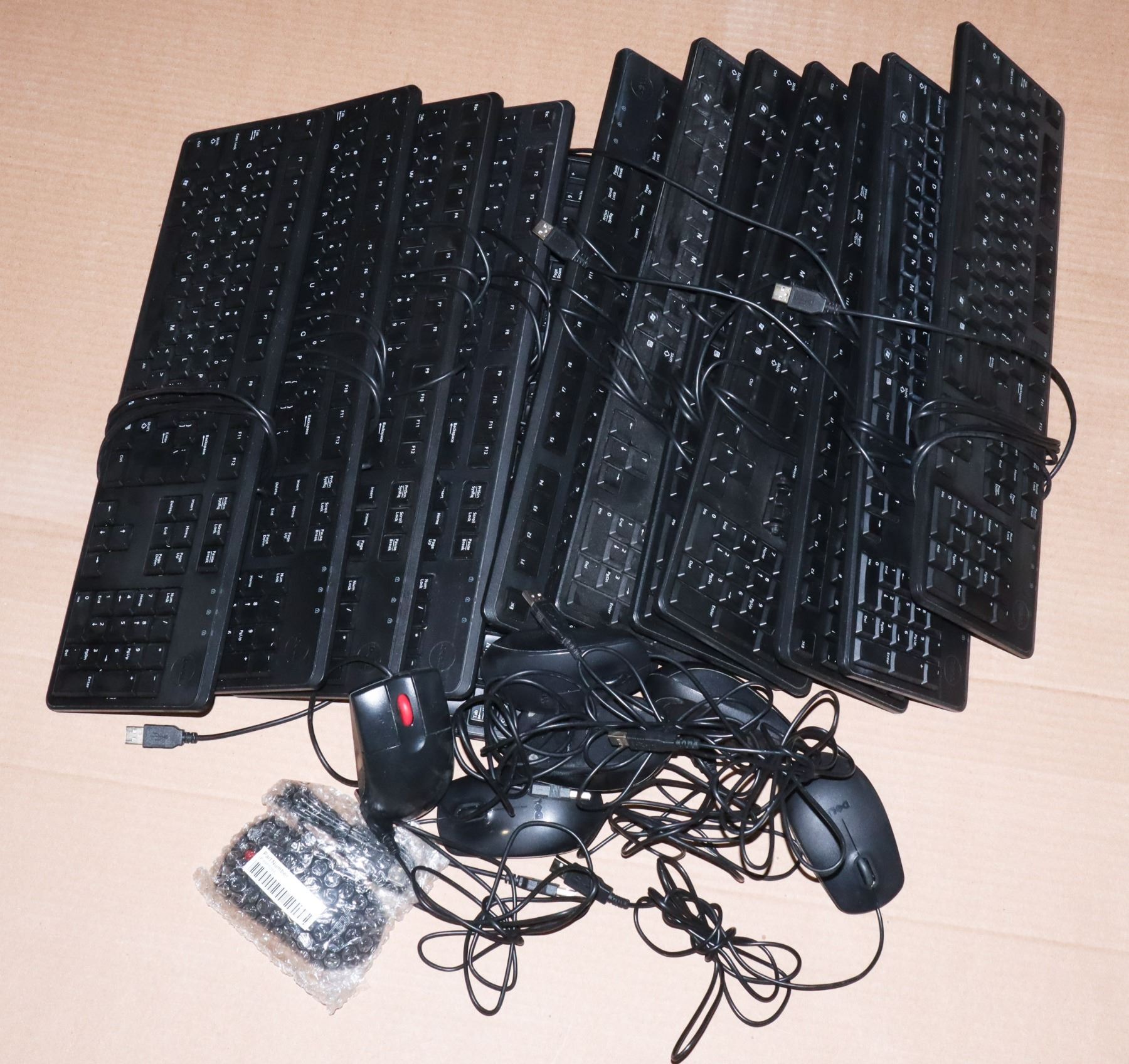 Keyboard Computer Parcel XL BOX OF COMPUTER KEYBOARDS AND MICE, ALL UNTESTED