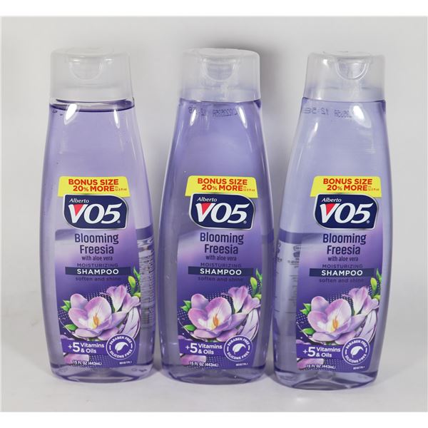 LOT OF 3 V05 BLOOMING FREESIA MOISTURIZING SHAMPOO