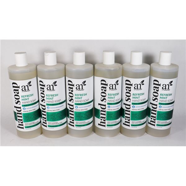 LOT OF X6 475ML REFRESH MINT HAND SOAP