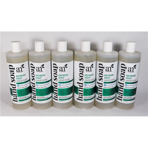 LOT OF X6 475ML REFRESH MINT HAND SOAP