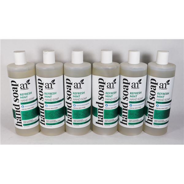 LOT OF X6 475ML REFRESH MINT HAND SOAP