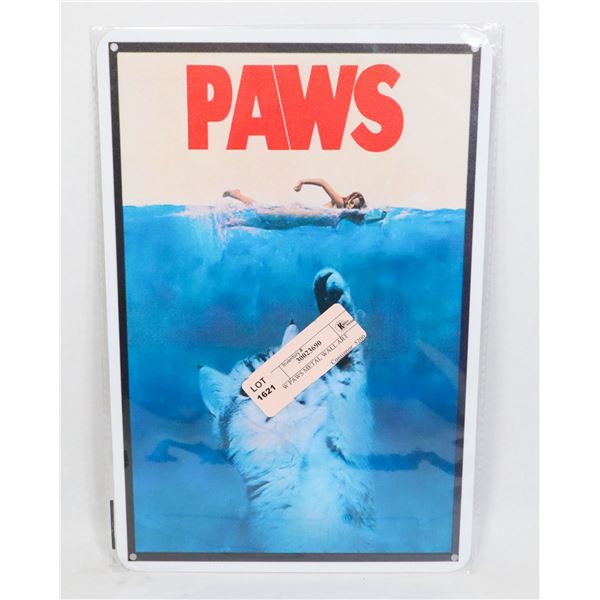 NEW PAWS METAL WALL ART