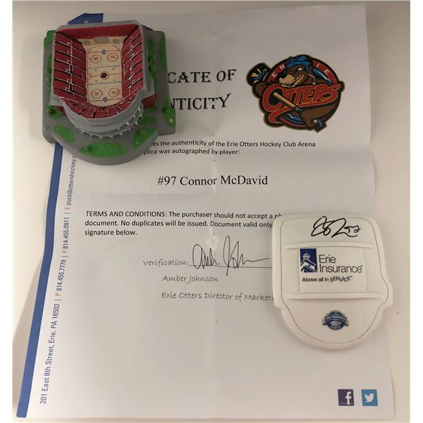 Connor McDavid Autographed Replica Erie Otters Arena With COA