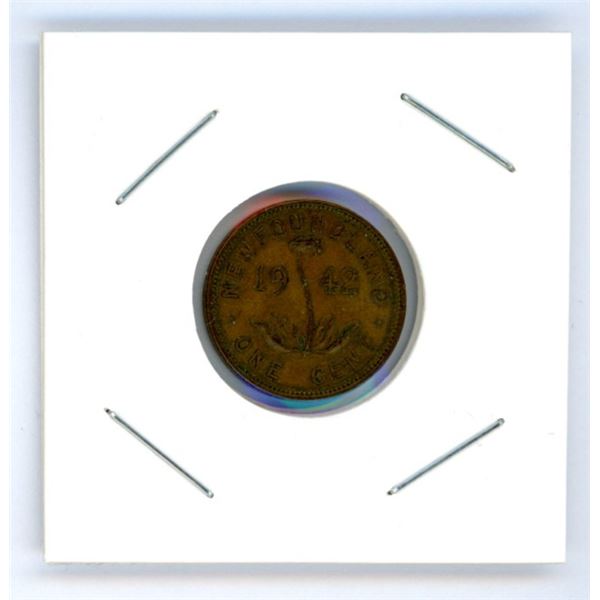 1942 Newfoundland Canada One 1 Small Cent Penny