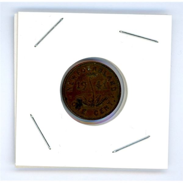 1941 Newfoundland Canada One 1 Small Cent Penny