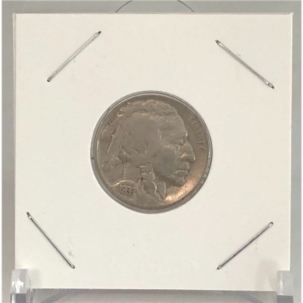 1937 USA 5 Cent Coin Buffalo Nickel