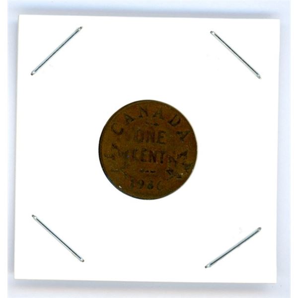 1936 Canadian Penny 1 Cent Coin