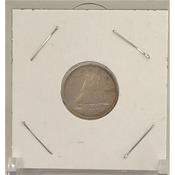 1947 Canadian Silver 10 Cent Coin
