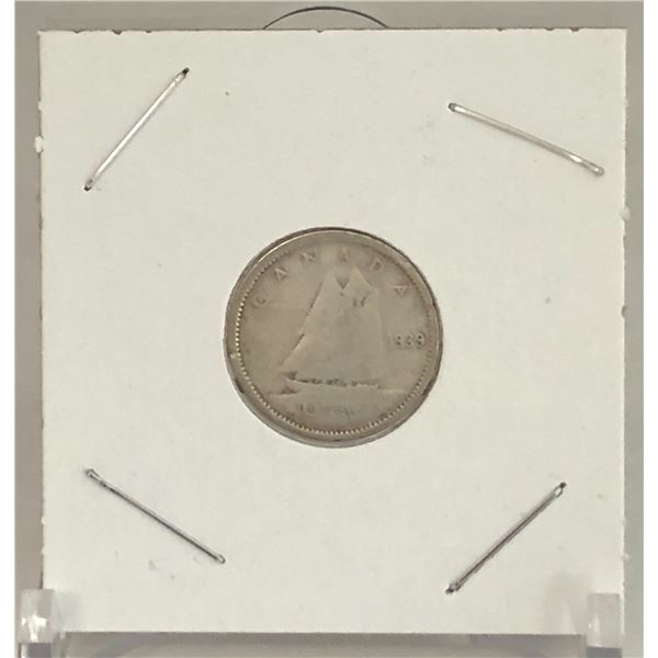1939 Canadian Silver 10 Cent Coin