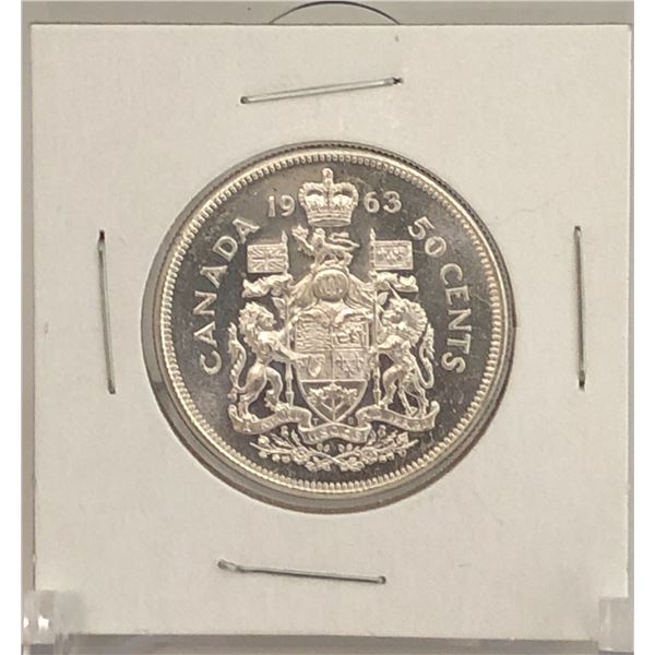 1963 Canadian Silver 50 Cent Coin